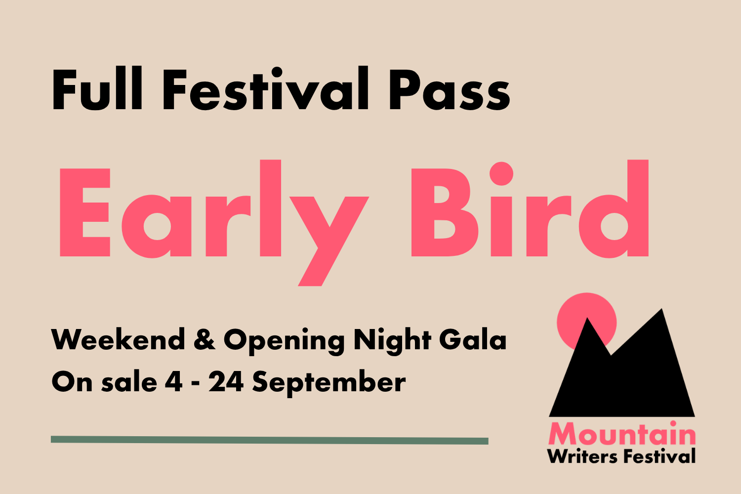 Early Bird Festival Passes