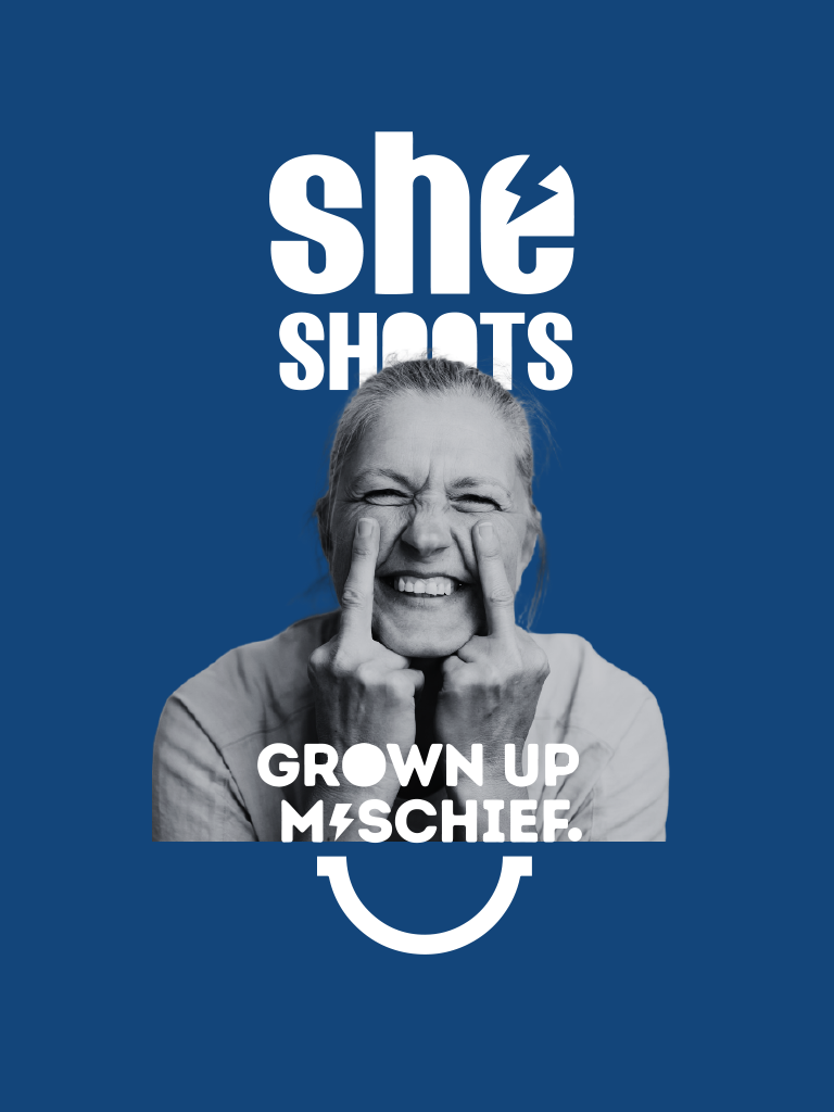 She Shoots brand identity refresh and campaign creative by Sonia Bass Creative.