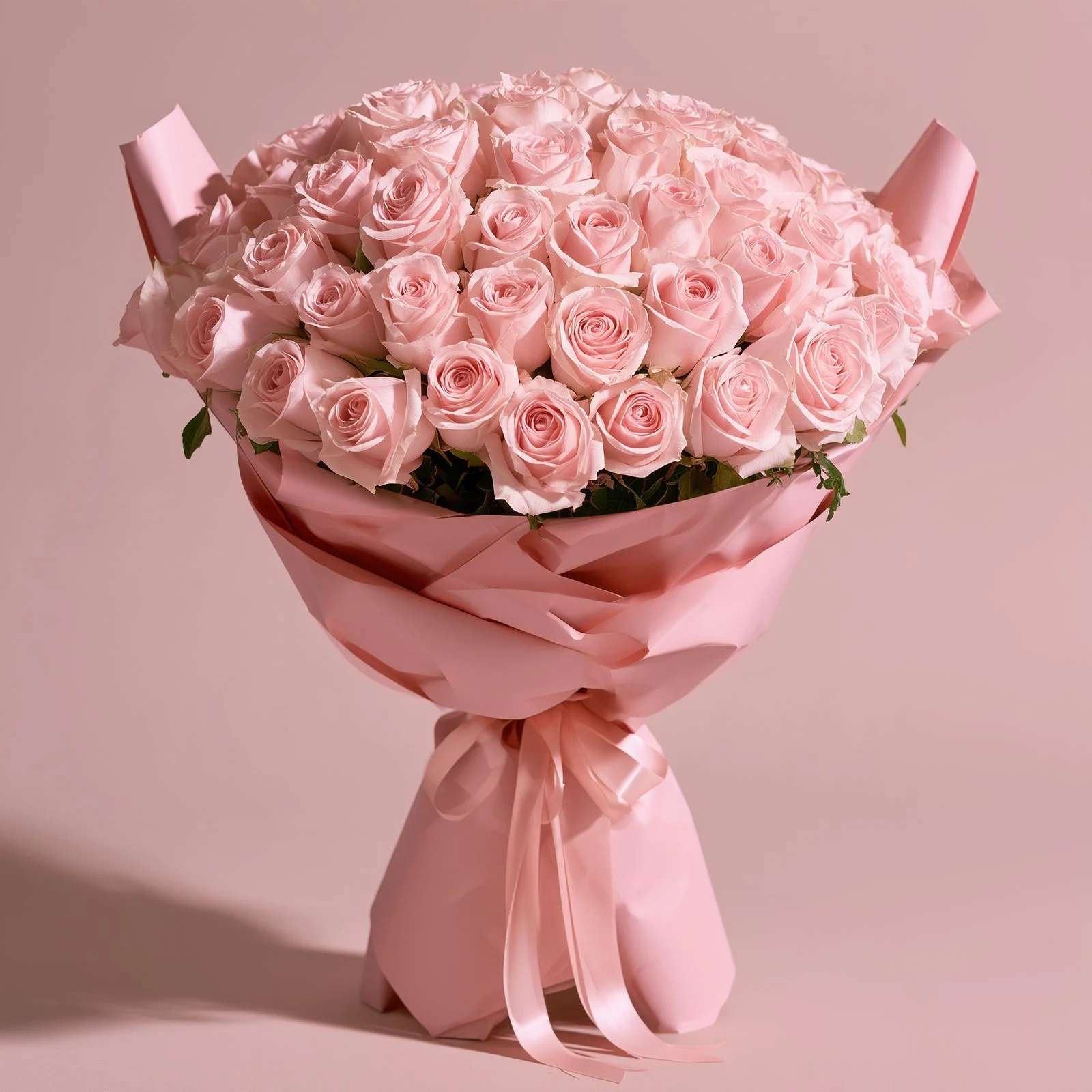 50 Premium Pink Roses Bouquet