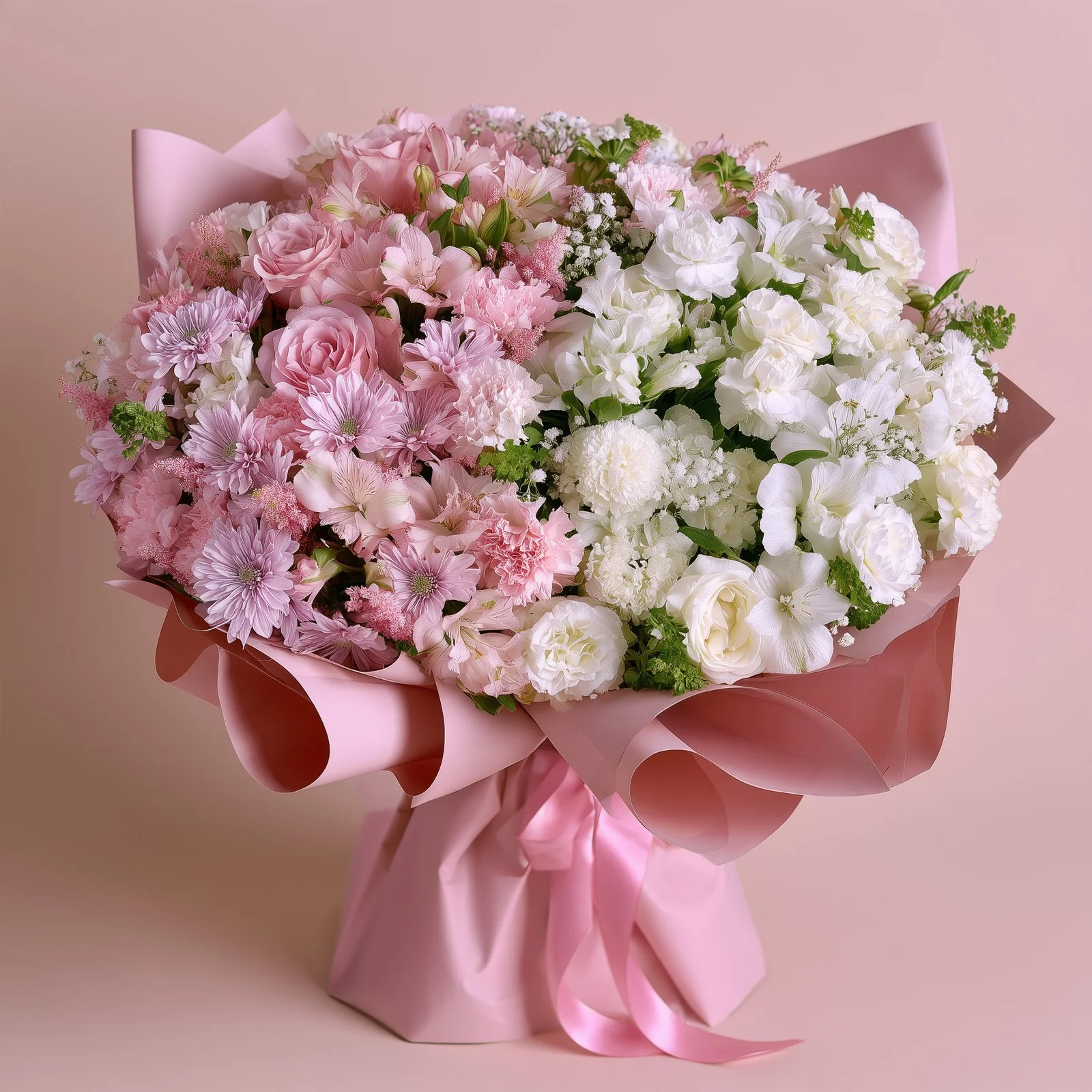 Pink & White Yin & Yang Bouquet