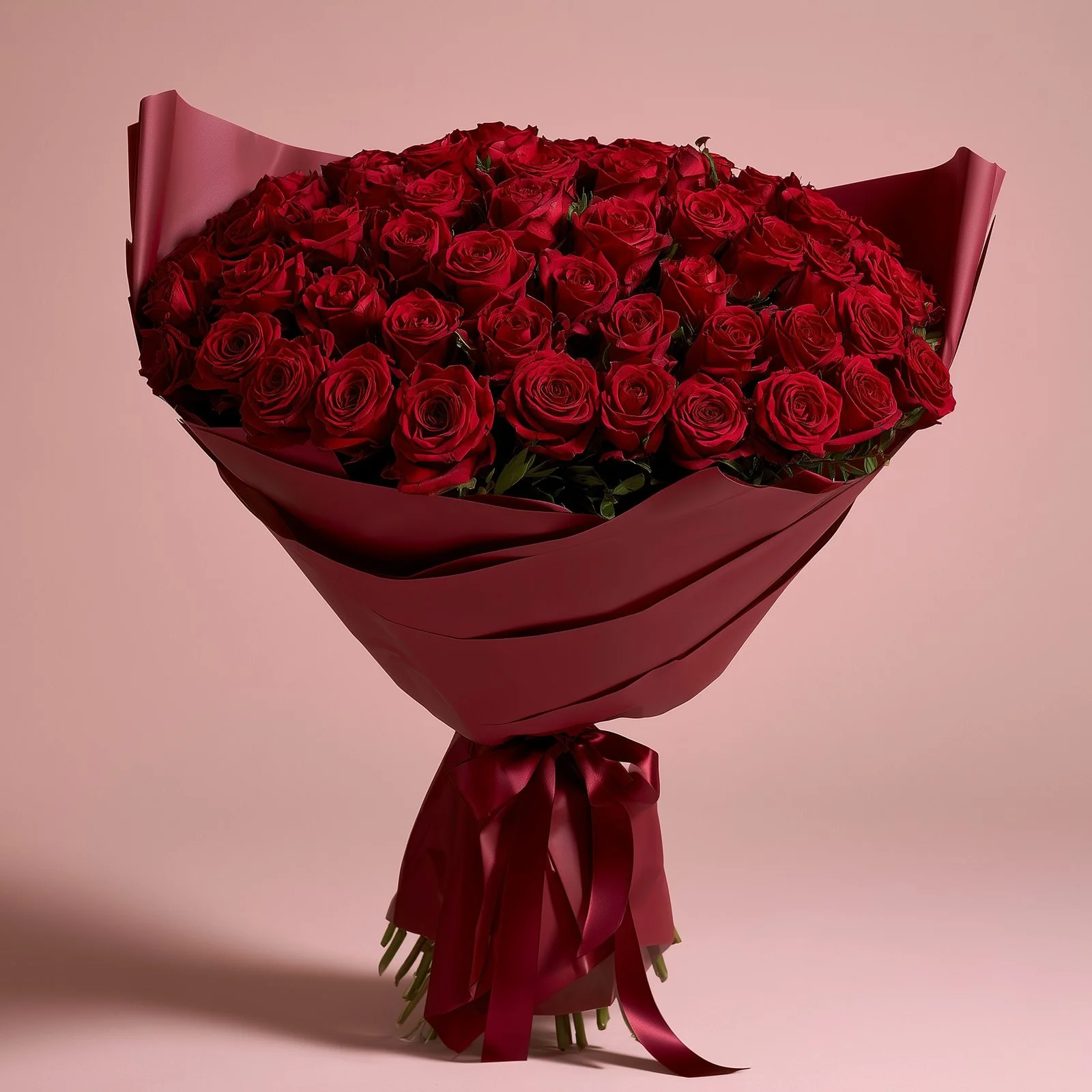50 Premium Red Roses Bouquet