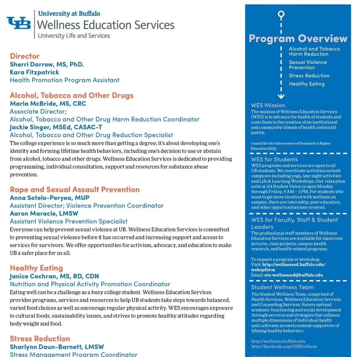 UB Wellness Education Services