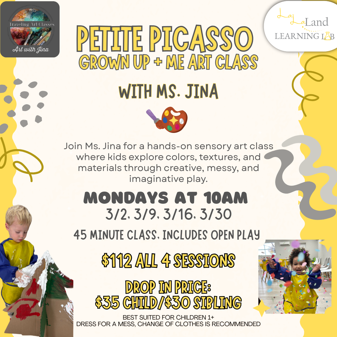 Petite Picasso Grown Up + Me Sensory Art Class at La La Land