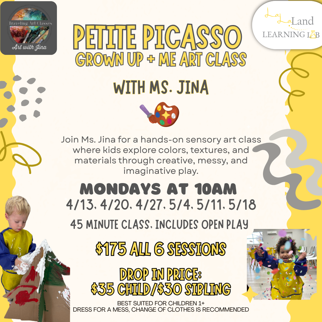 Petite Picasso Grown Up + Me Sensory Art Class at La La Land