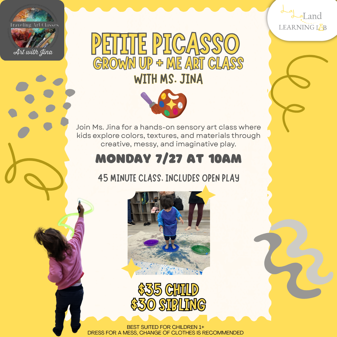 Petite Picasso Grown Up + Me Sensory Art Class at La La Land