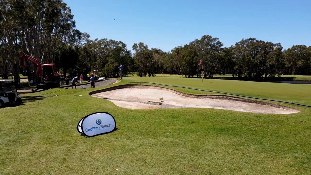 It&rsquo;s the start of something beautiful, @capillaryconcrete at the splendid @mtcoolumgolf. These bunkers will not only look great but will continue to perform with its patented moisture control to stop plugged ball lies, reduce washouts, and stop