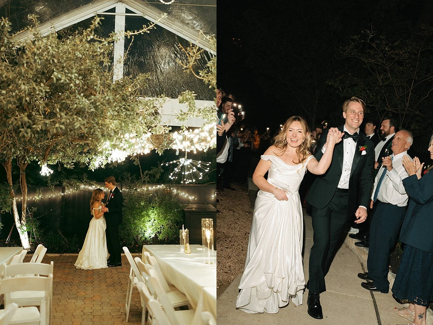  coupel exits their big day after reception at The Allan House 