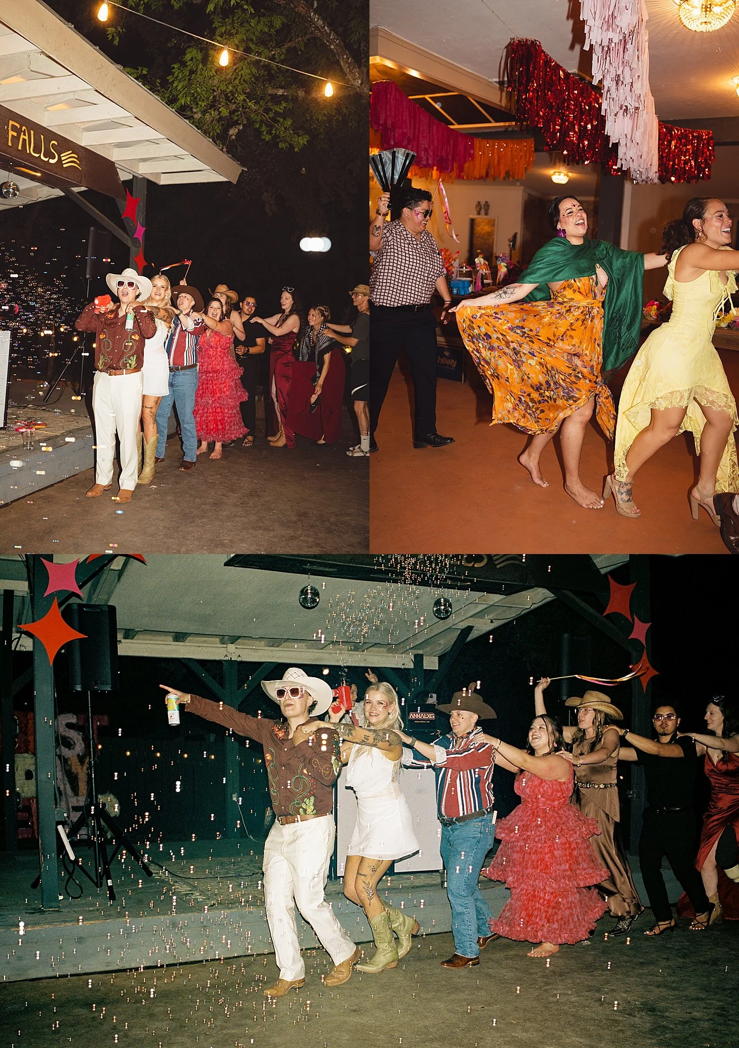  guests dance to a congo line at reception by Jessica Joseph Photography 