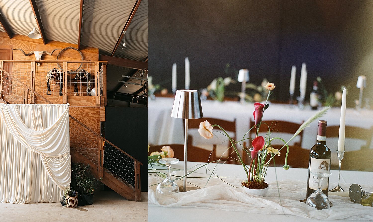 candles line reception table by Jessica Joseph Photography 