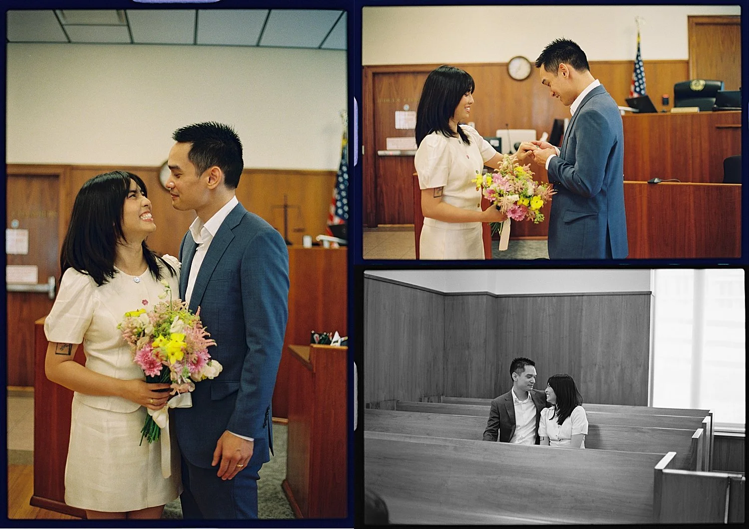 man and woman get married in courthouse by Jessica Joseph Photography 