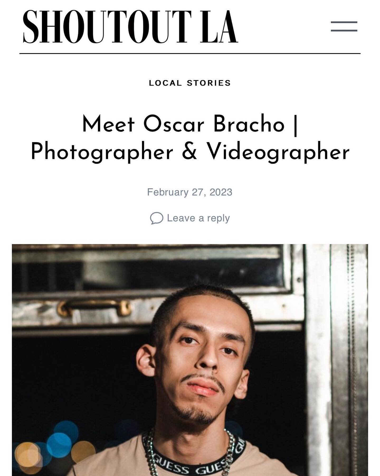 Thank you @shoutoutlaofficial for featuring my story and work in this new article. Bracho Media taking over this year.