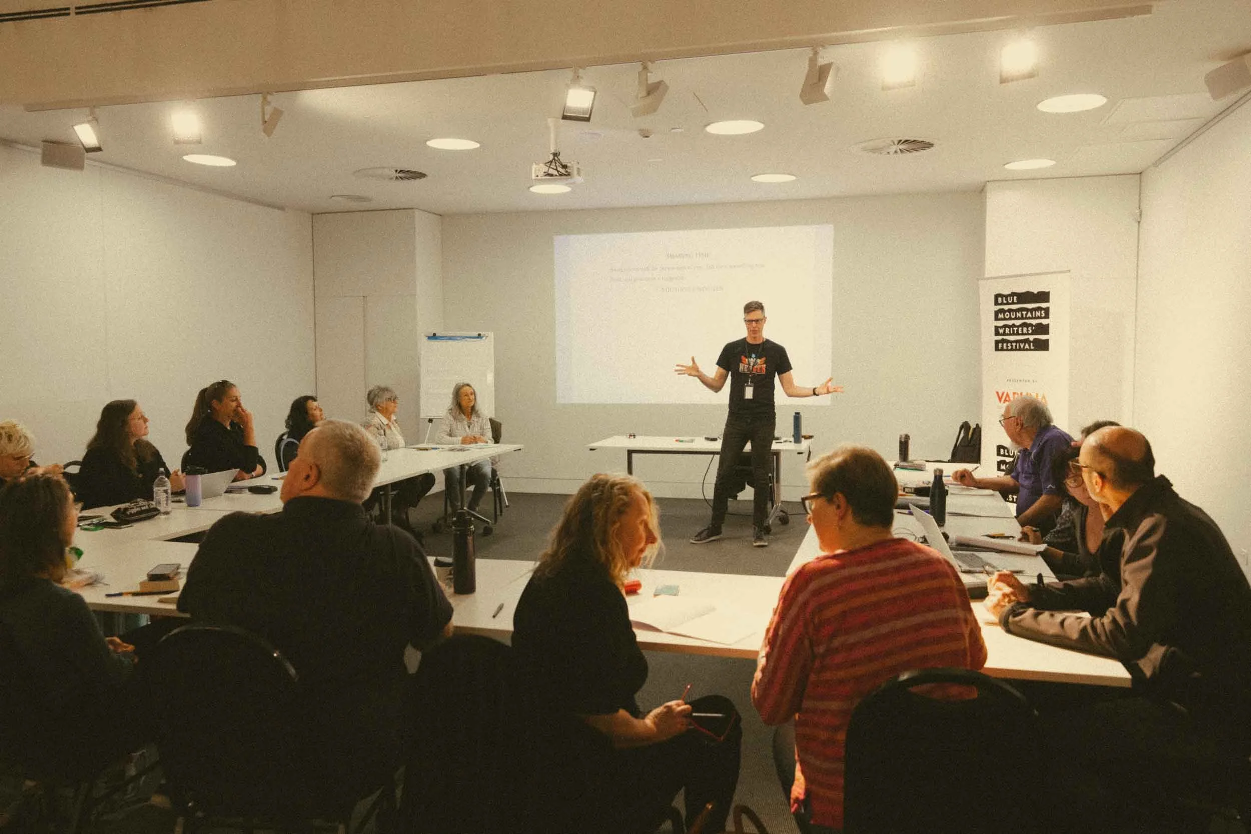 A workshop in the Seminar Room at the Cultural Centre