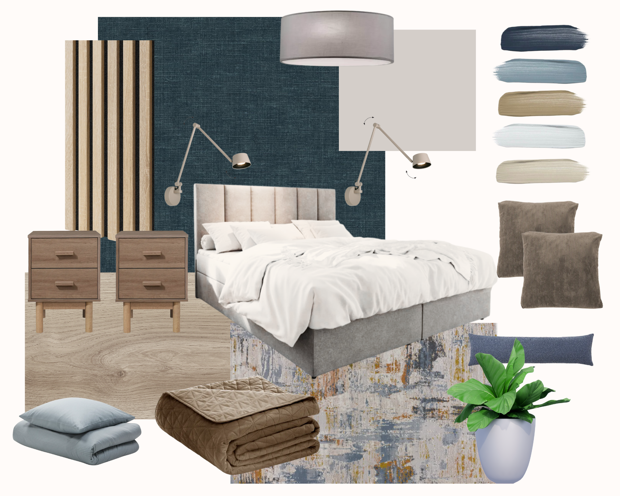 moodboard hálószoba