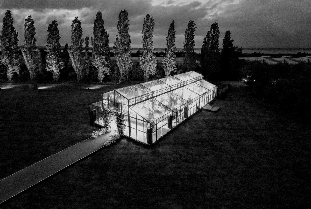 Glasshouse Marquee Structure. Image Sourced from English Marquee Company
