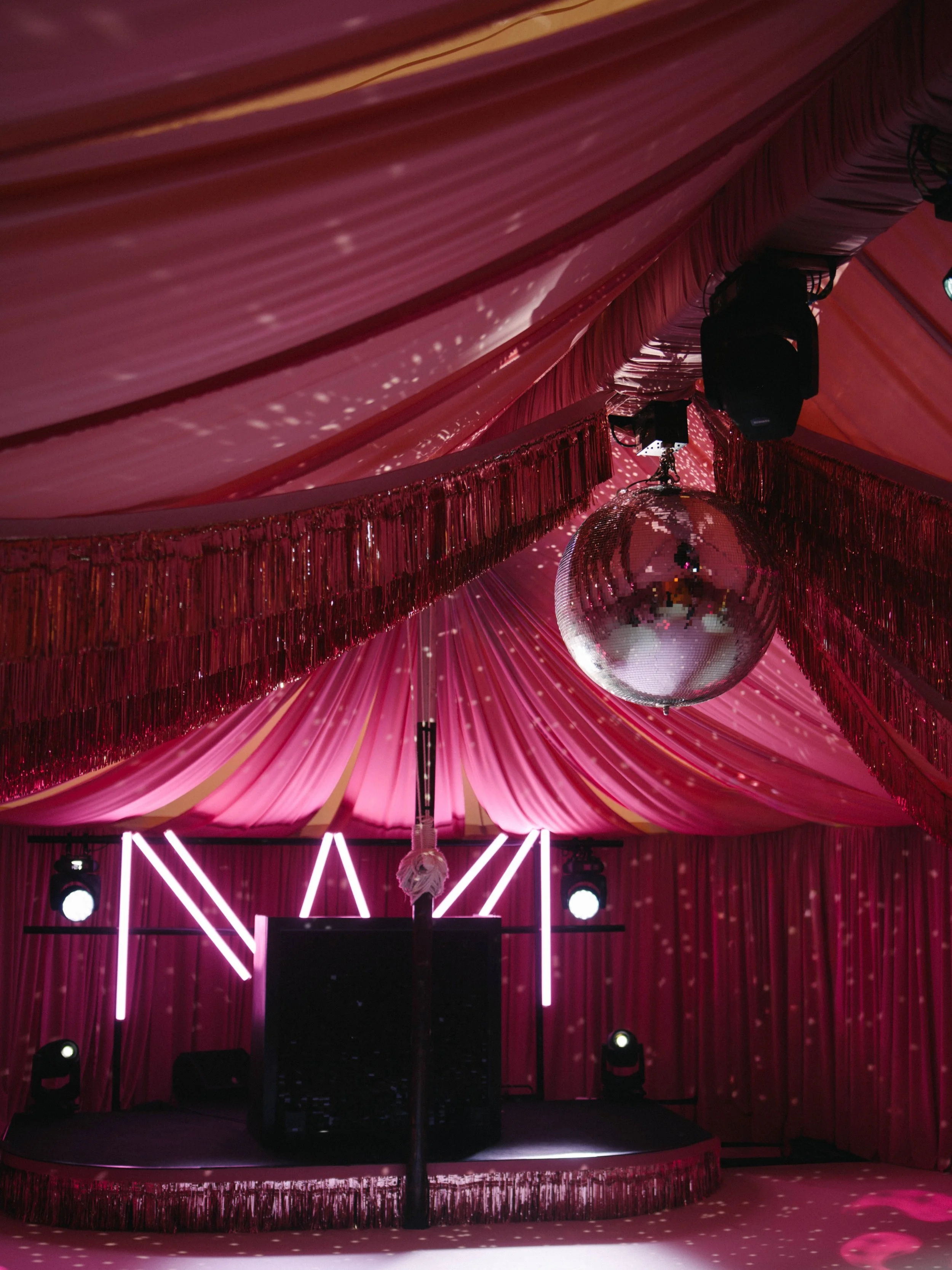 We transformed E&amp;J&rsquo;s second marquee into a Pikes Ibiza-inspired afterparty club, and even suprised guests with Gok Wan on the decks.

Ibiza is somewhere they go annually with their closest friends and Pikes is a firm favourite of theirs, wi