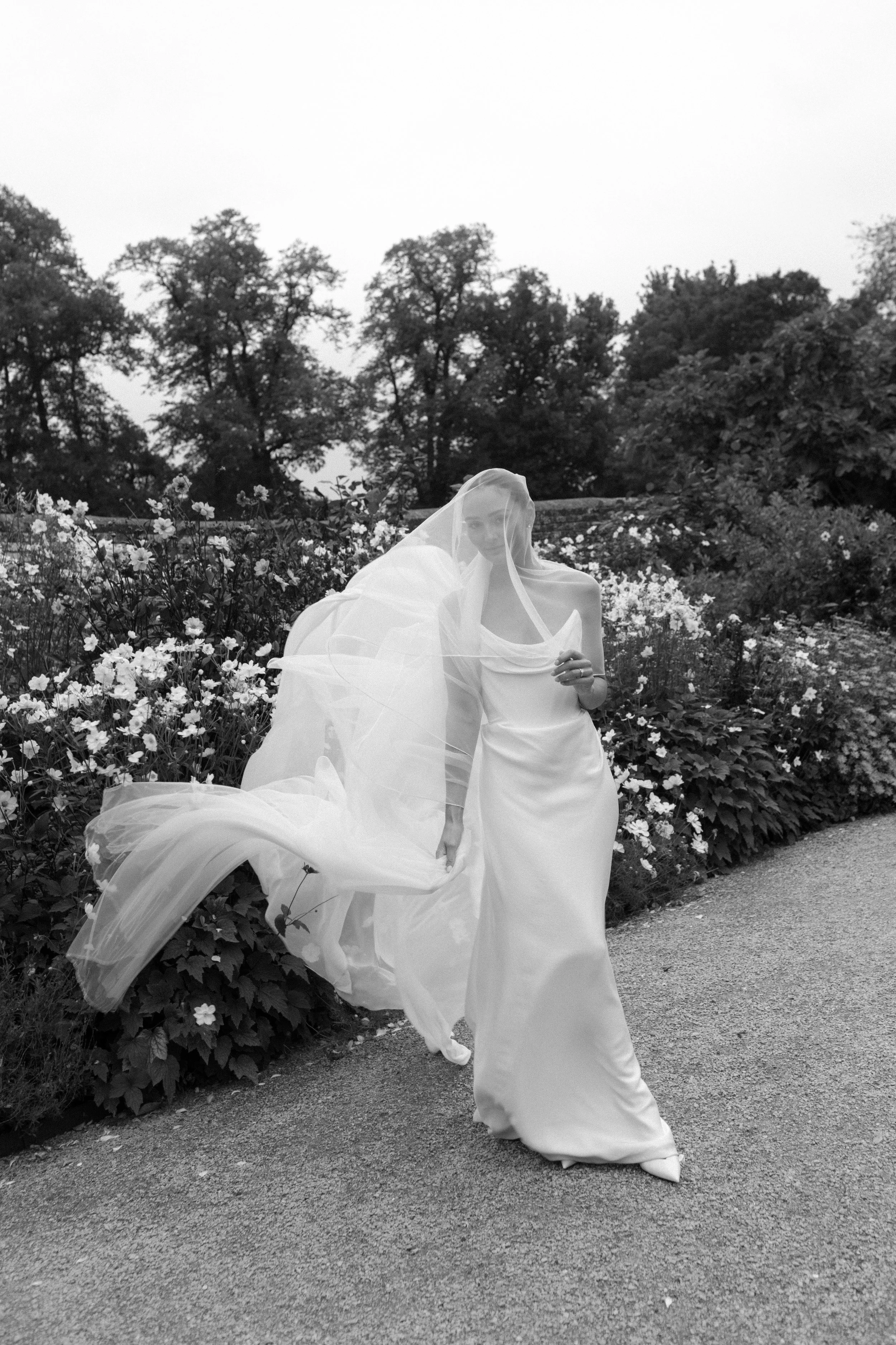 Luxury wedding planner creating wow factor wedding design for a bride in Vivienne Westwood Dress
