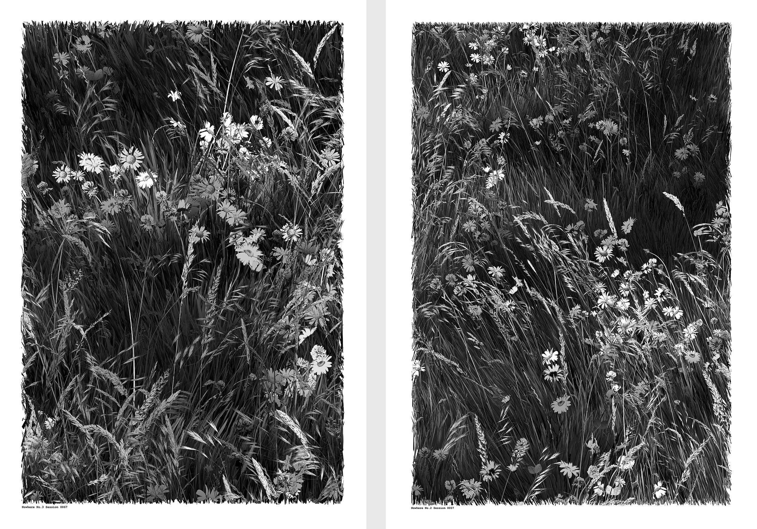 Nowhere 2 and 3. 75cm x 50cm