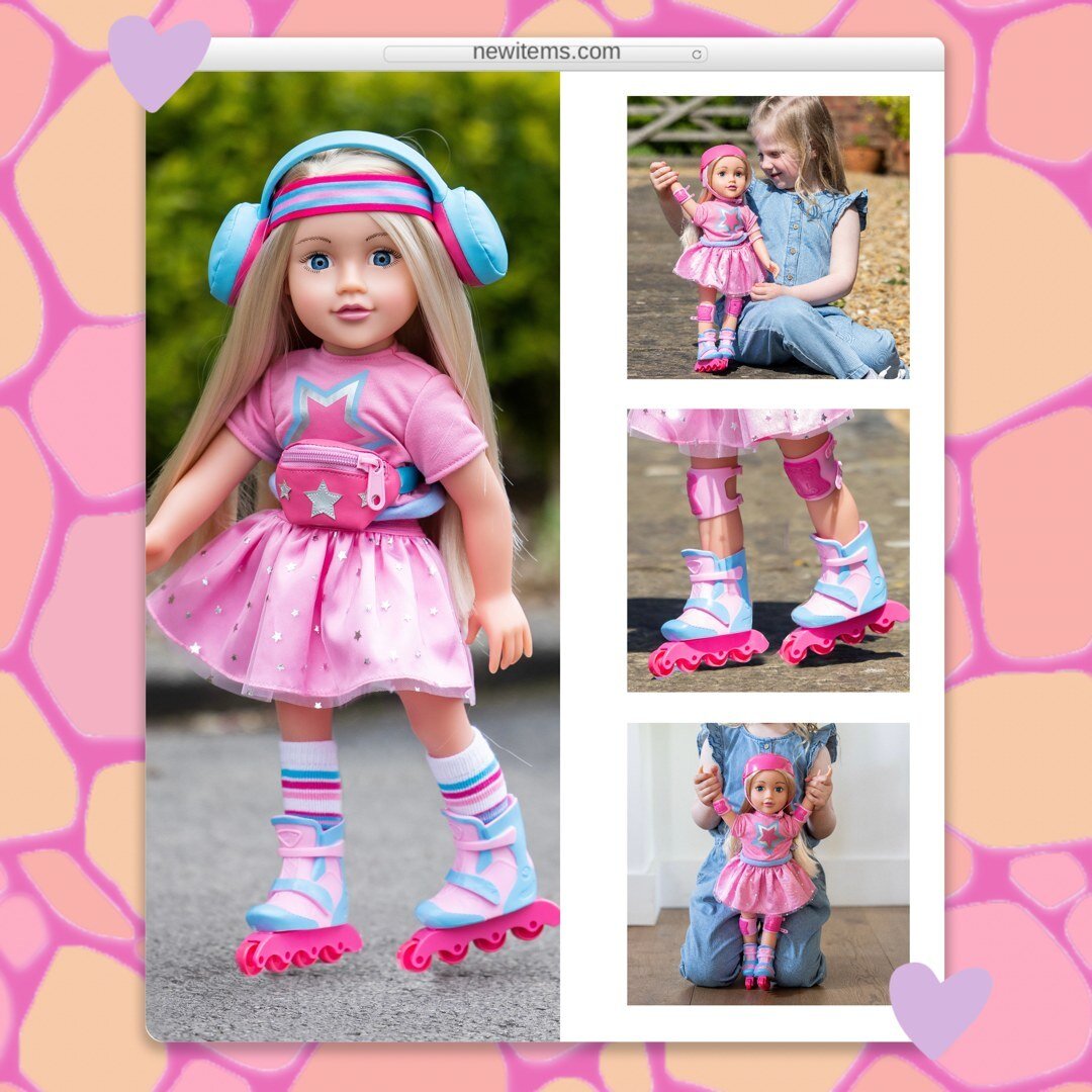 Rolling straight into your basket could be this super funky roller skater set and matching accessory set! Go on treat your DesignaFriend on this fabulous Wednesday!💗⭐

#designafriend #dollphotography #fashiondolls #dolls  #18inchdollclothes #dollsta