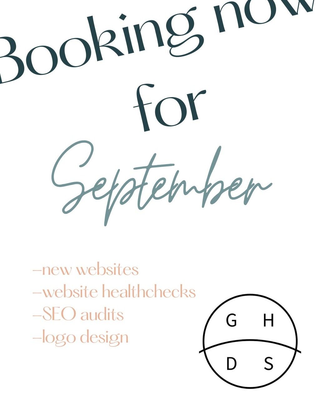 After a flurry of new enquiries, my work diary is filling up fast for this year!

If you would like to chat about a new website, update one which has seen better days, or maybe get a brand new shiny logo, I am now booking in clients for September onw