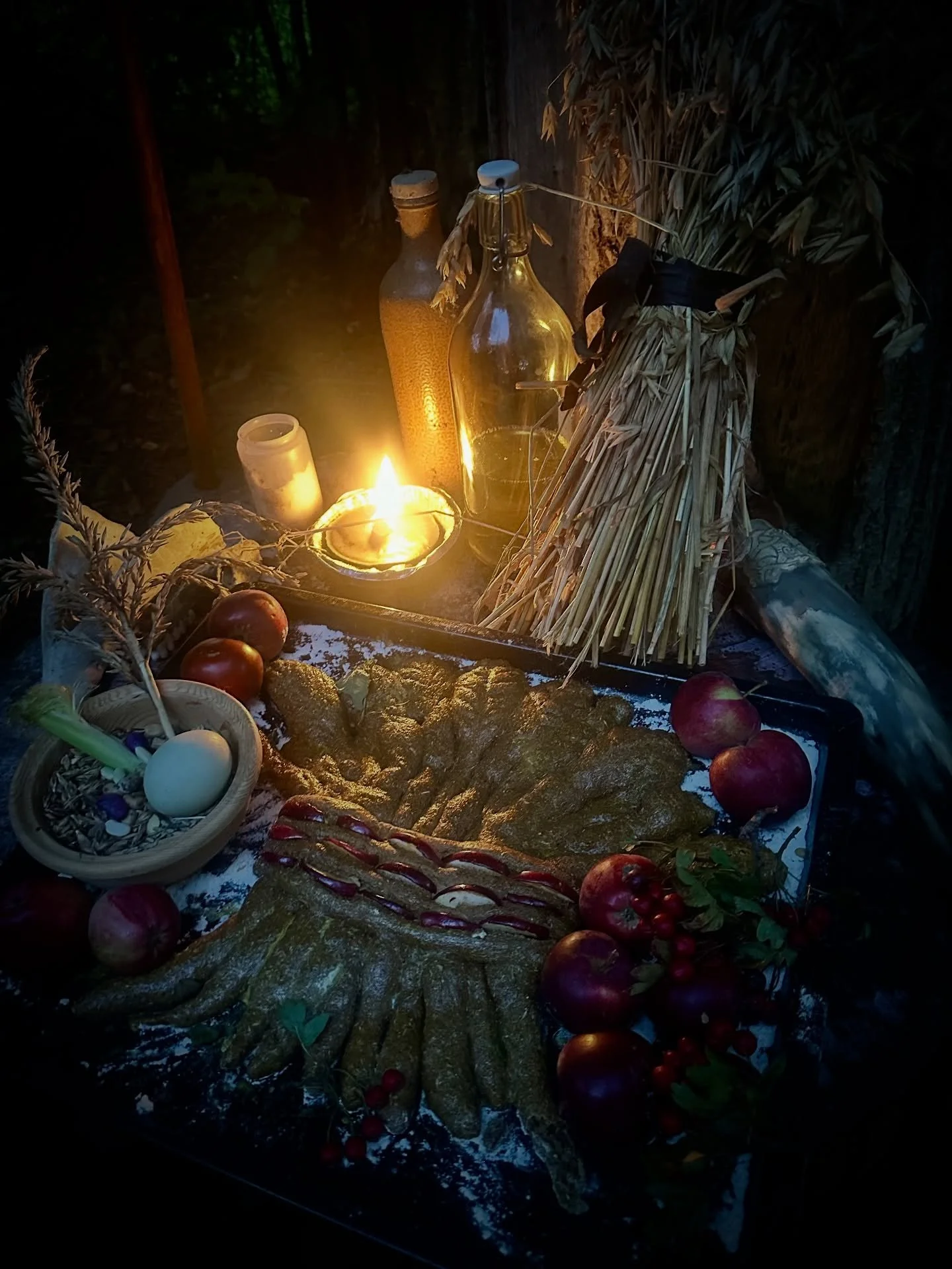 We celebrated the autumn equinox at Ingborg&mdash;just our little family this time&mdash;baking our first bread from our own grain and offering a little of each harvest&mdash;grains, eggs, the first walnut, apples, and more. Ready to turn inward toge