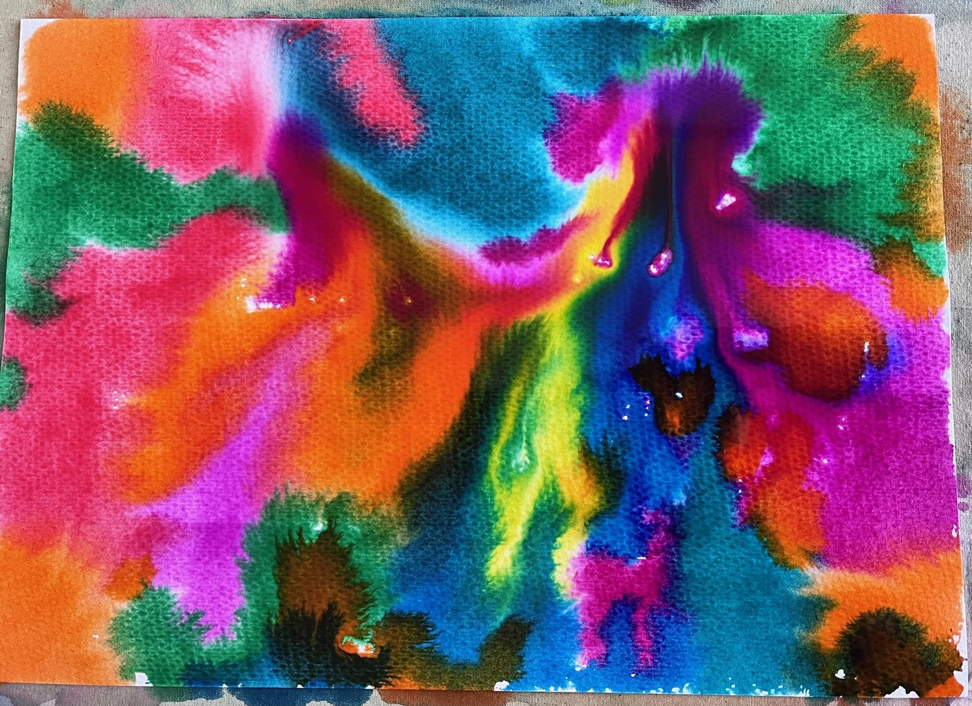 Adult female watercolour therapy