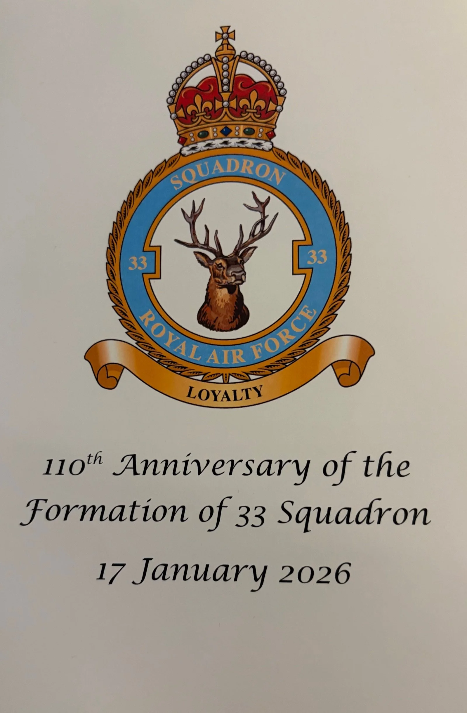 33 Squadron RAF Anniversary Dinner