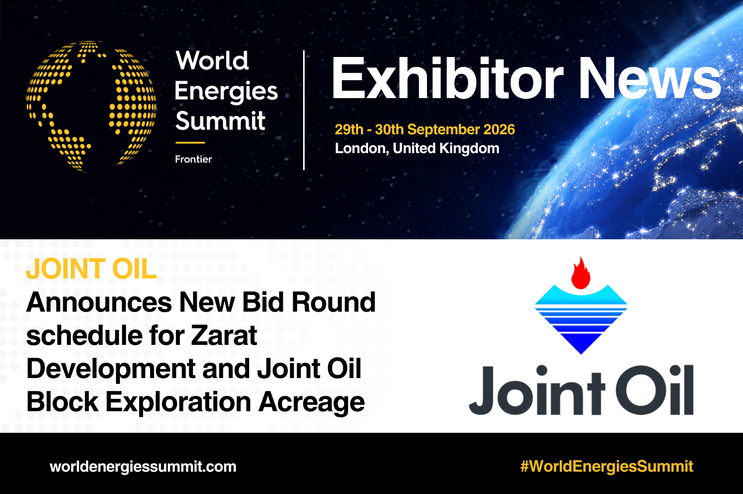 Joint Oil Brings Tunisia–Libya Offshore Opportunity to World Energies Summit 2026