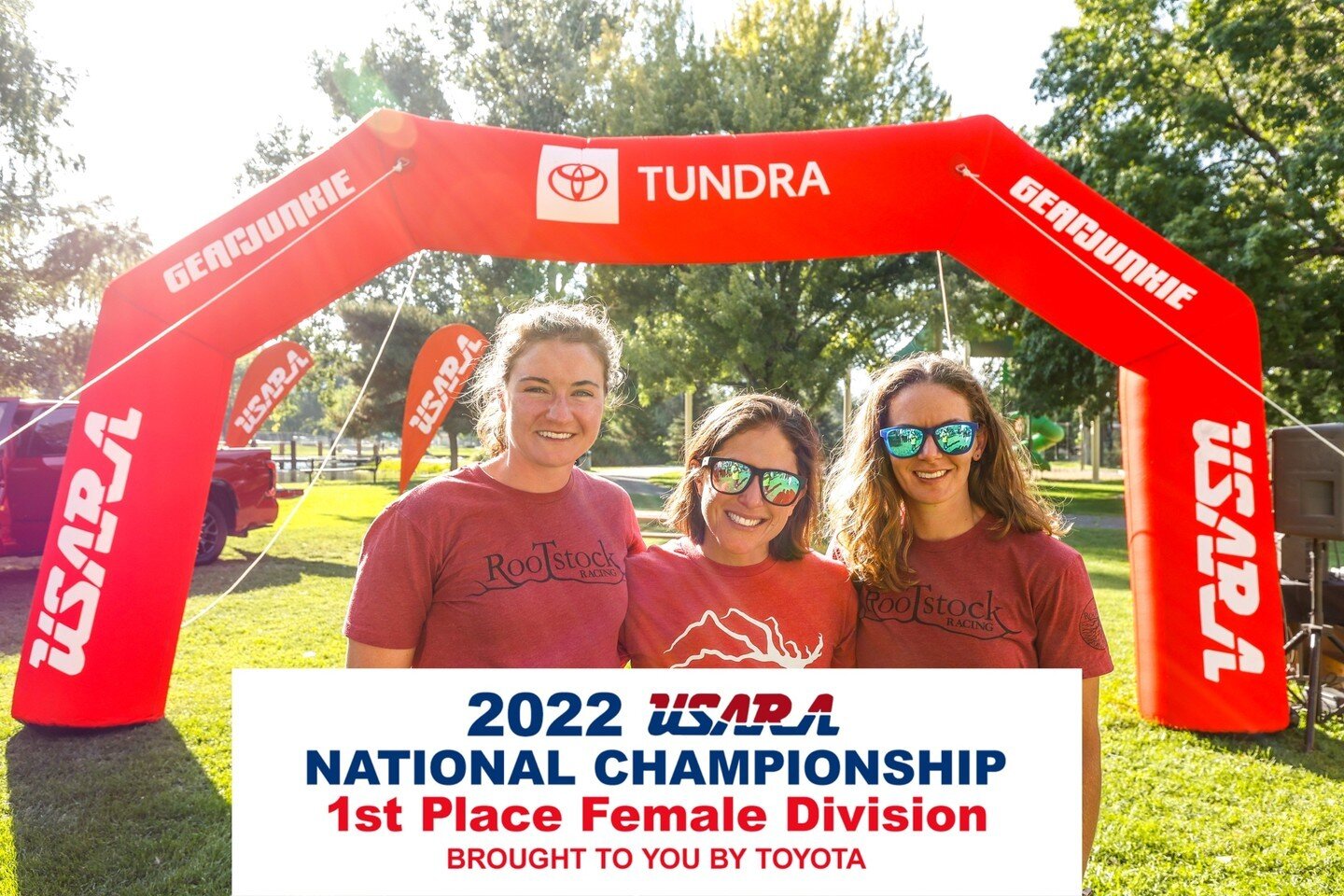 2022 USARA NATIONAL CHAMPIONSHIP ⁠
FEMALE DIVISION AWARDS⁠
1st Place Rootstock Racing⁠
2nd Place Lost Arrow Sports⁠
3rd Place BRF Barf Racing ⁠
⁠
TEAM ROOTSTOCK RACING @rootstockracing⁠
1660 points | 27:03⁠
5th place overal &amp; 2nd fastest paddle⁠
