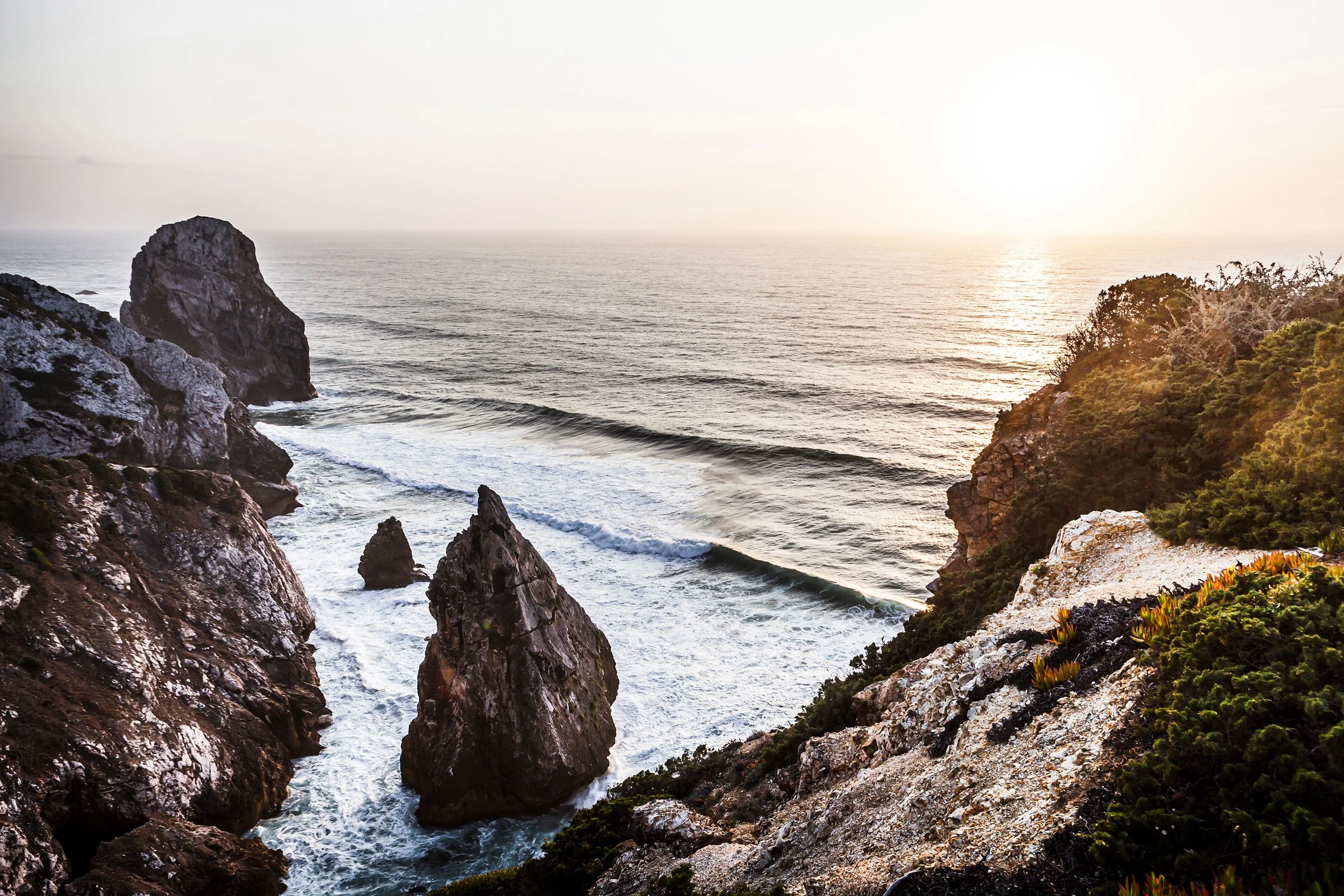 Viewpoint Praia do Caneiro, Sintra, Portugal.