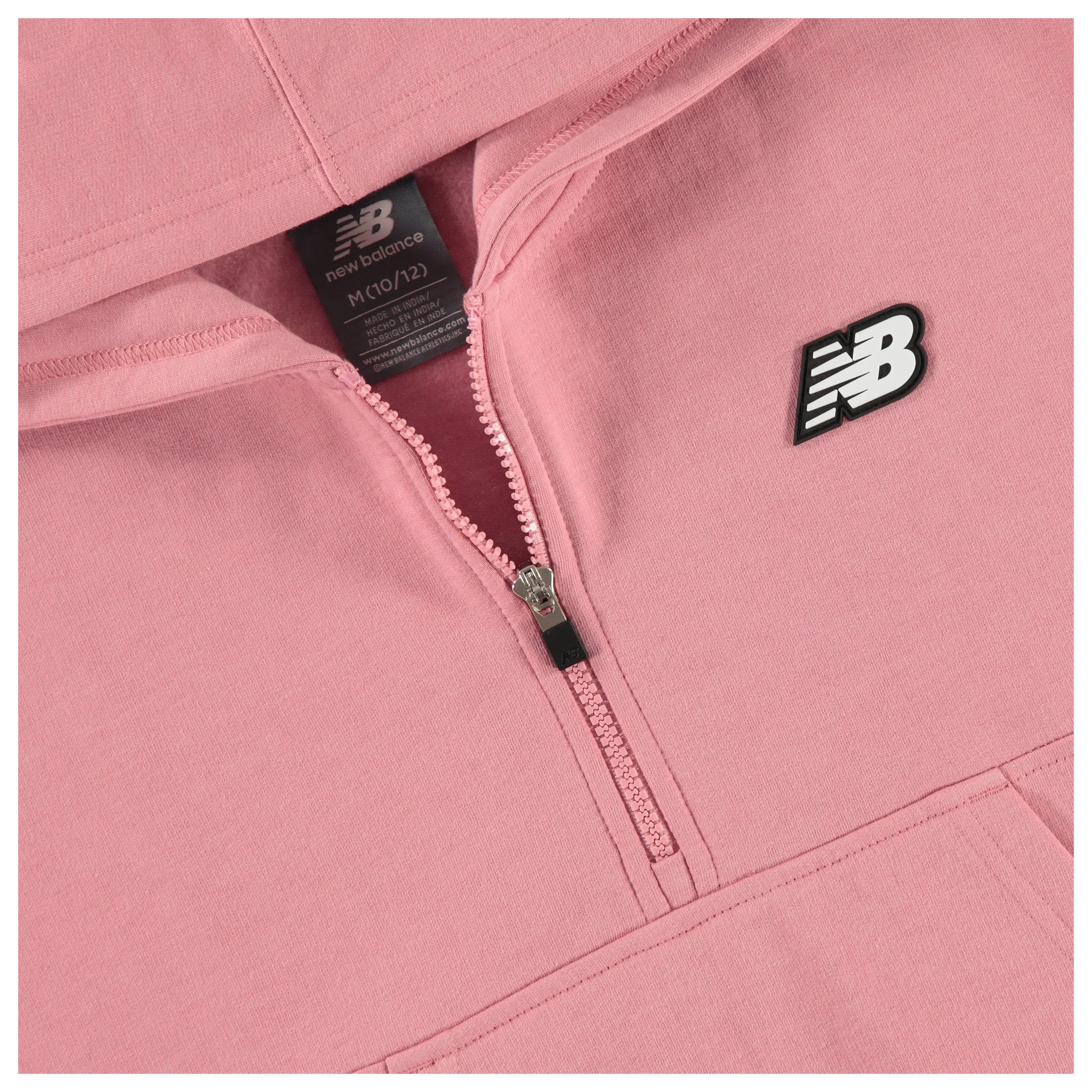Jake S girls sweats - QUARTER ZIP HOODIE-PINK TAFFY+2.jpg