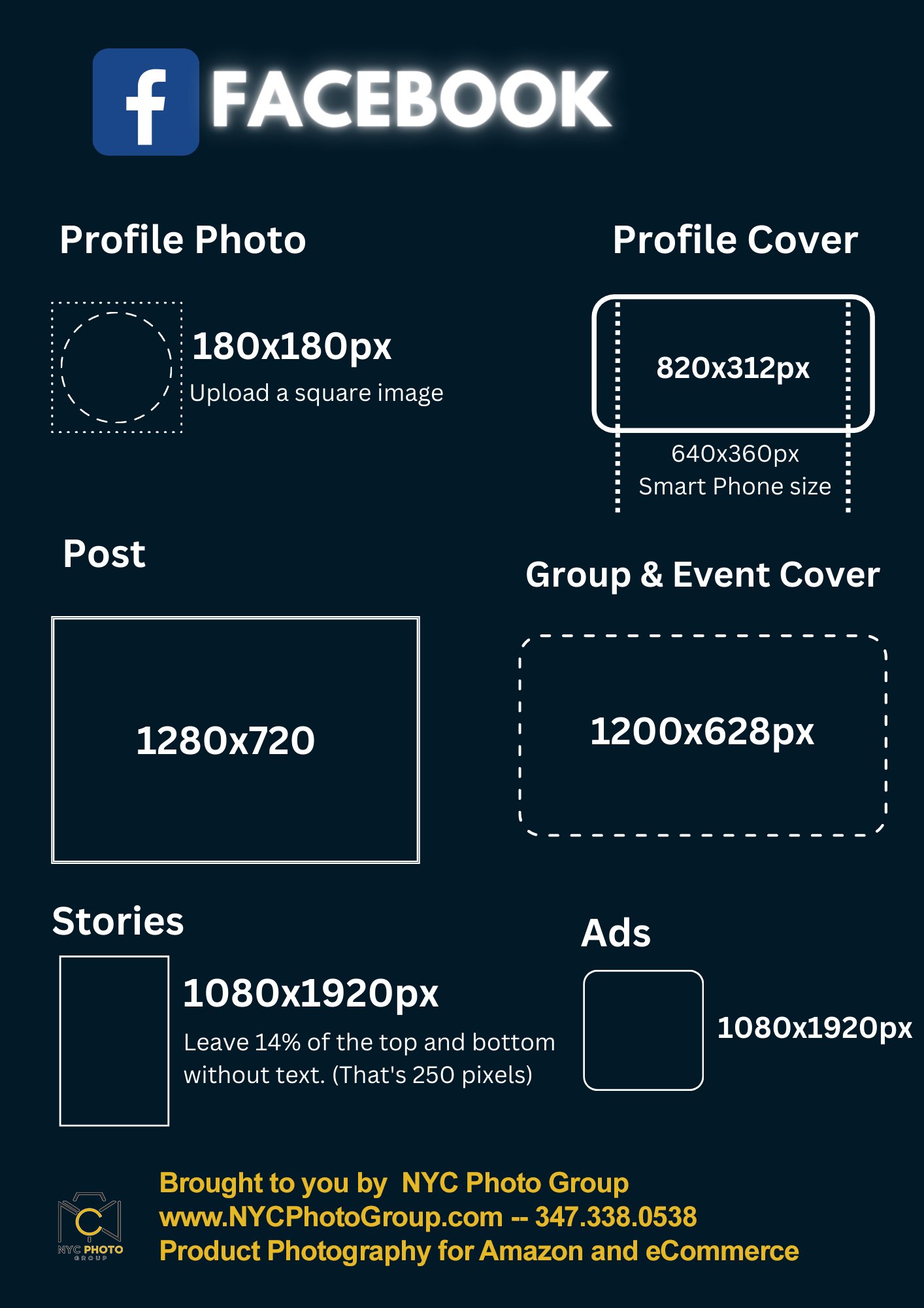 Facebook- Social media sizing template Guide from NYC Photo Group