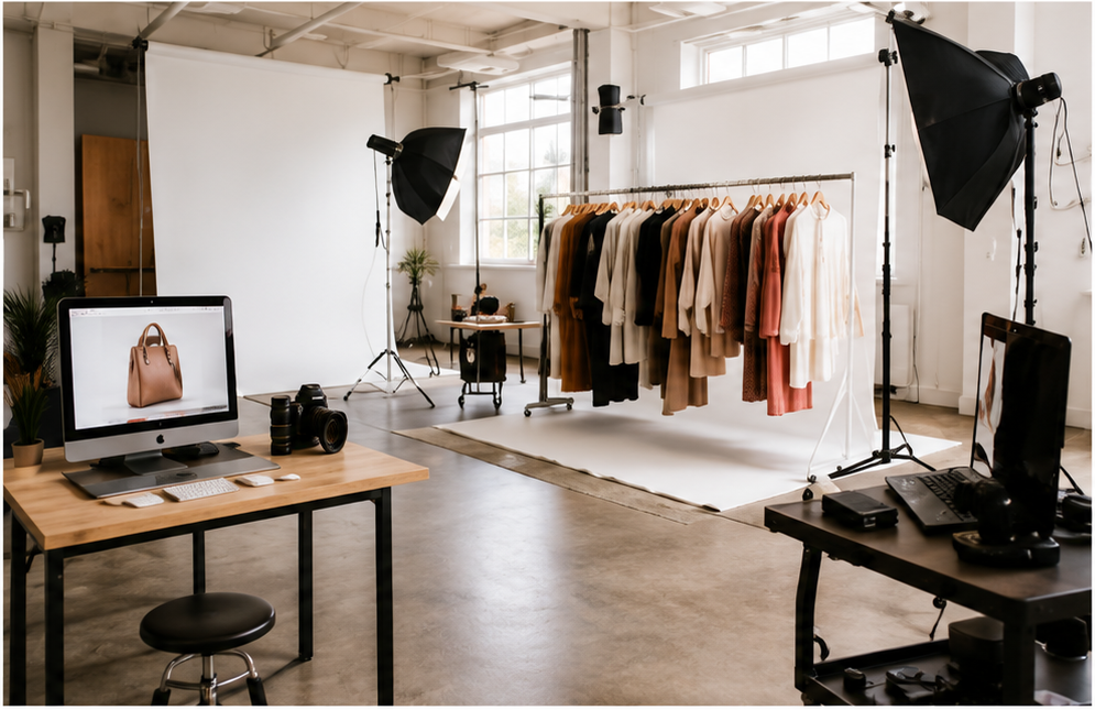 product photography, on-model photography, flat lay photography, AI lifestyle, video, amazon graphics, A+ / EBC Content, marketplace graphics,