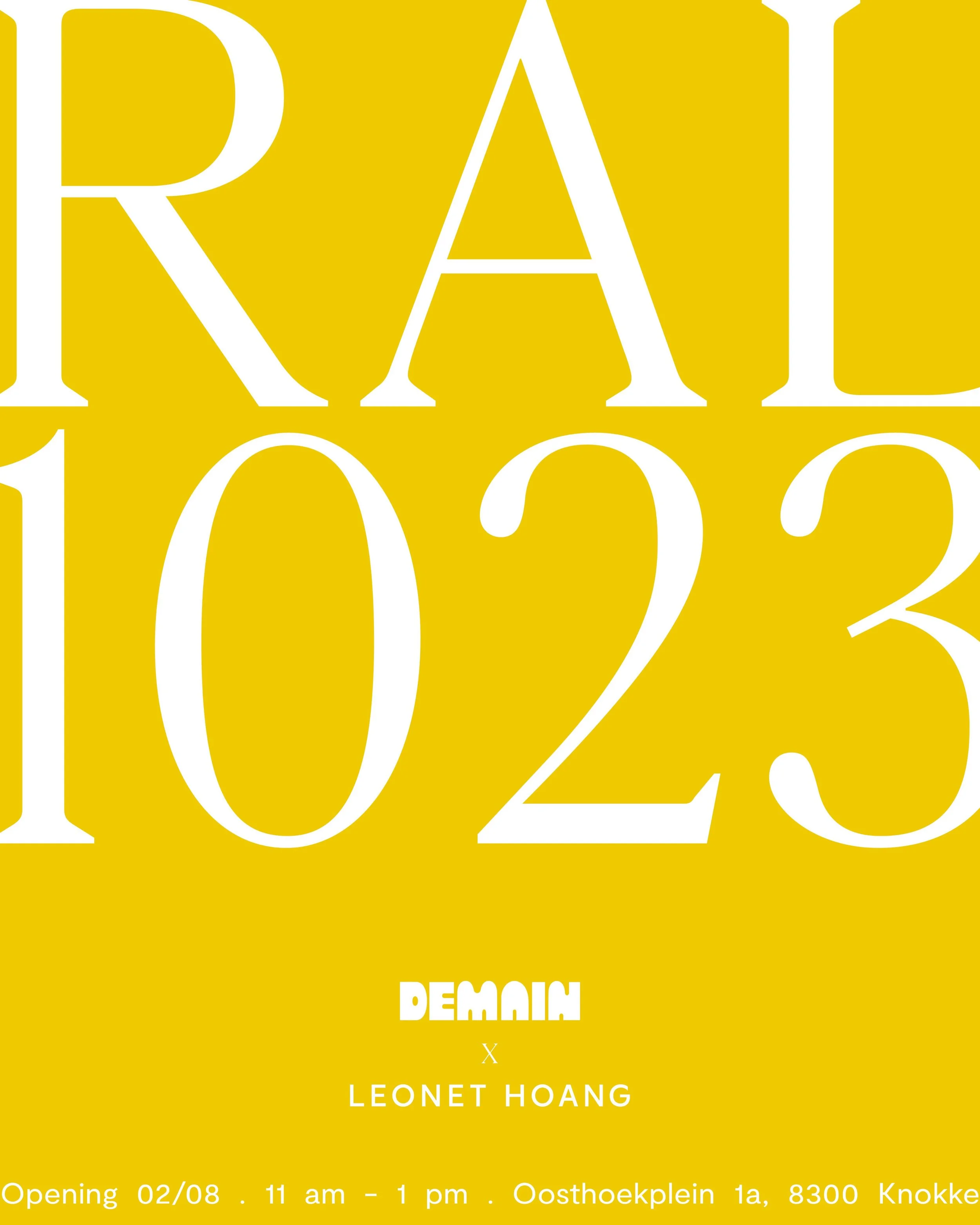 RAL 1023: Summer Residency of LEONET HOANG in Knokke le Zoute