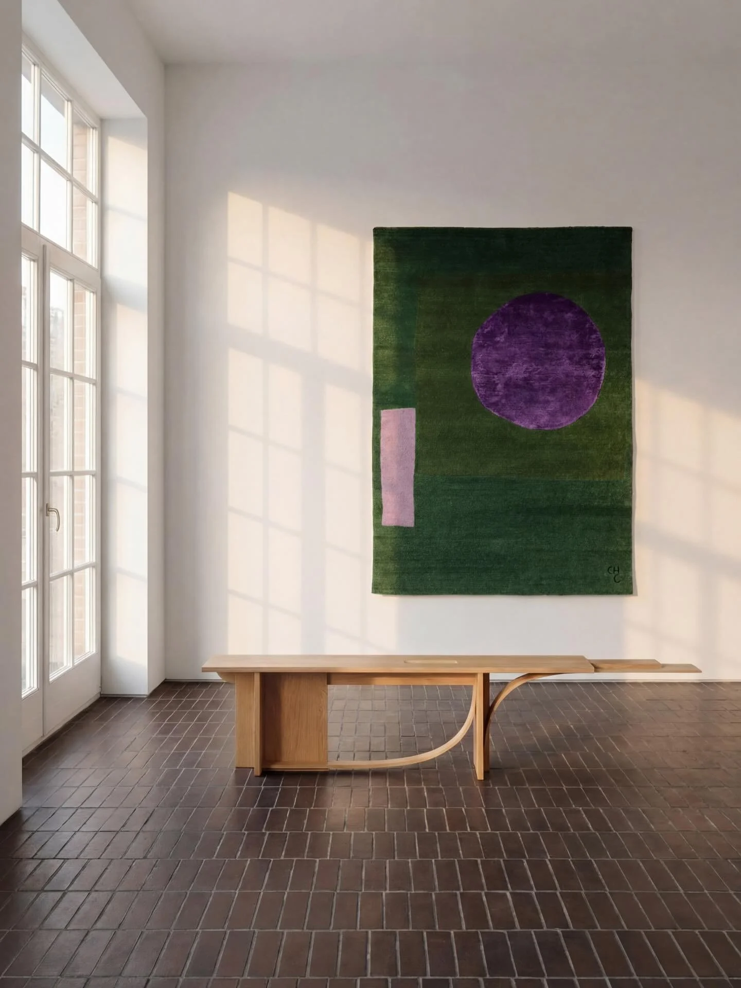 Rhizomes 7 Tierra by Charlotte Culot

An exploration of how little is needed to create presence.
Color, surface, and proportion come together in a restrained yet grounded composition.

Translated into wool and silk through hand-knotting.

Shown here 