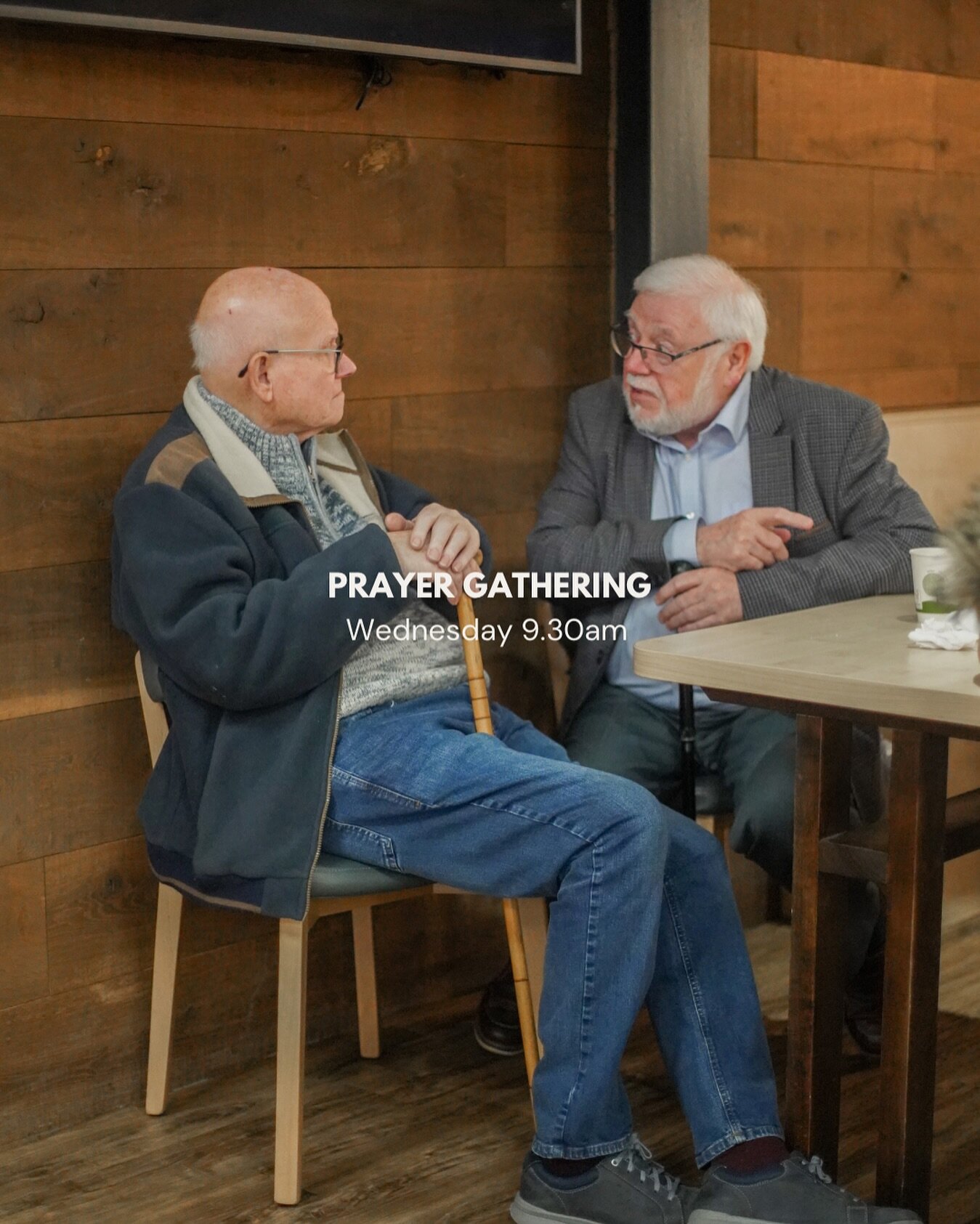 Join us in the morning for our 9.30am prayer gathering!

This is a weekly gathering that we hold to gather with our church family in prayer, so if you can&rsquo;t make it tomorrow we would love to see you any Wednesday morning at 9.30am in the prayer