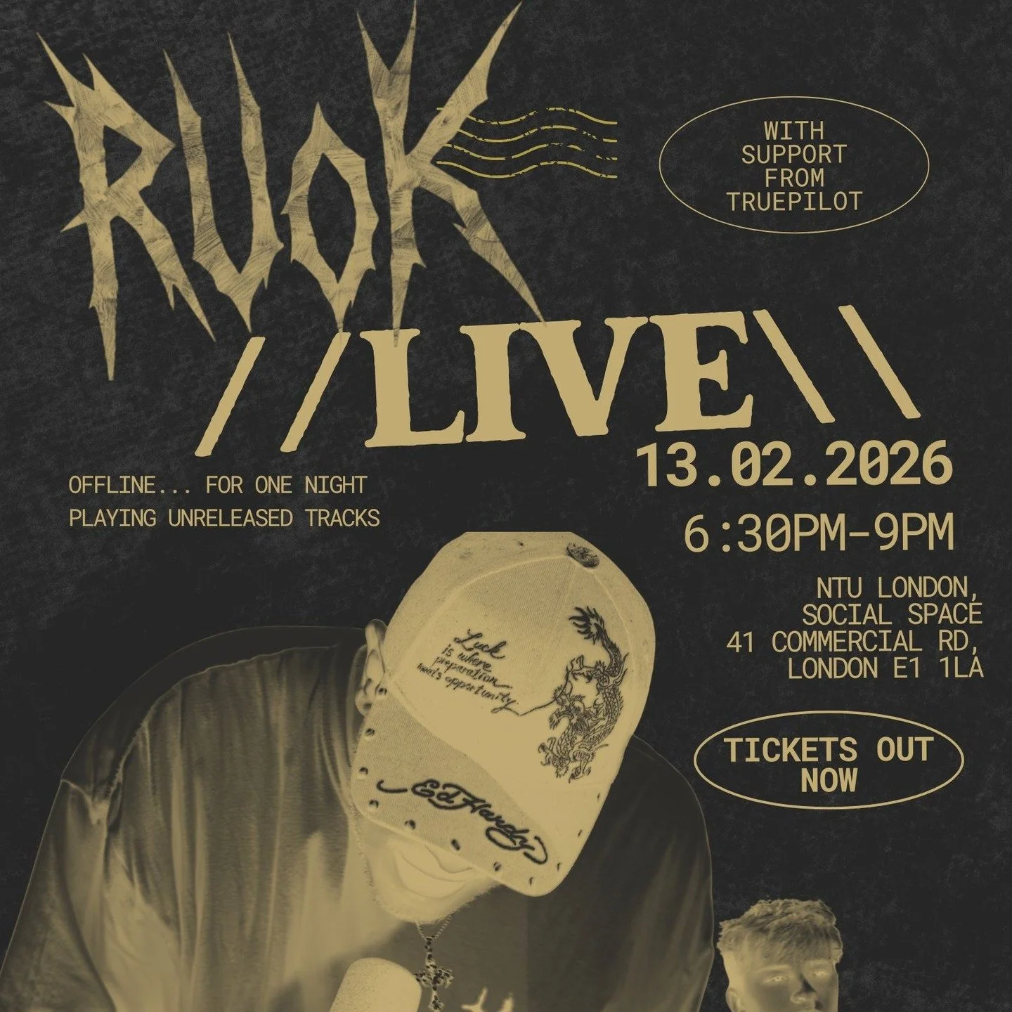 sooo, I'm putting on my first gig (hopefully of many), grab your tickets now to see RUoK live with support from TruePilot! 
music will be great, and the bar will be open (what more could you want?)

https://www.eventbrite.co.uk/e/ruok-live-with-suppo