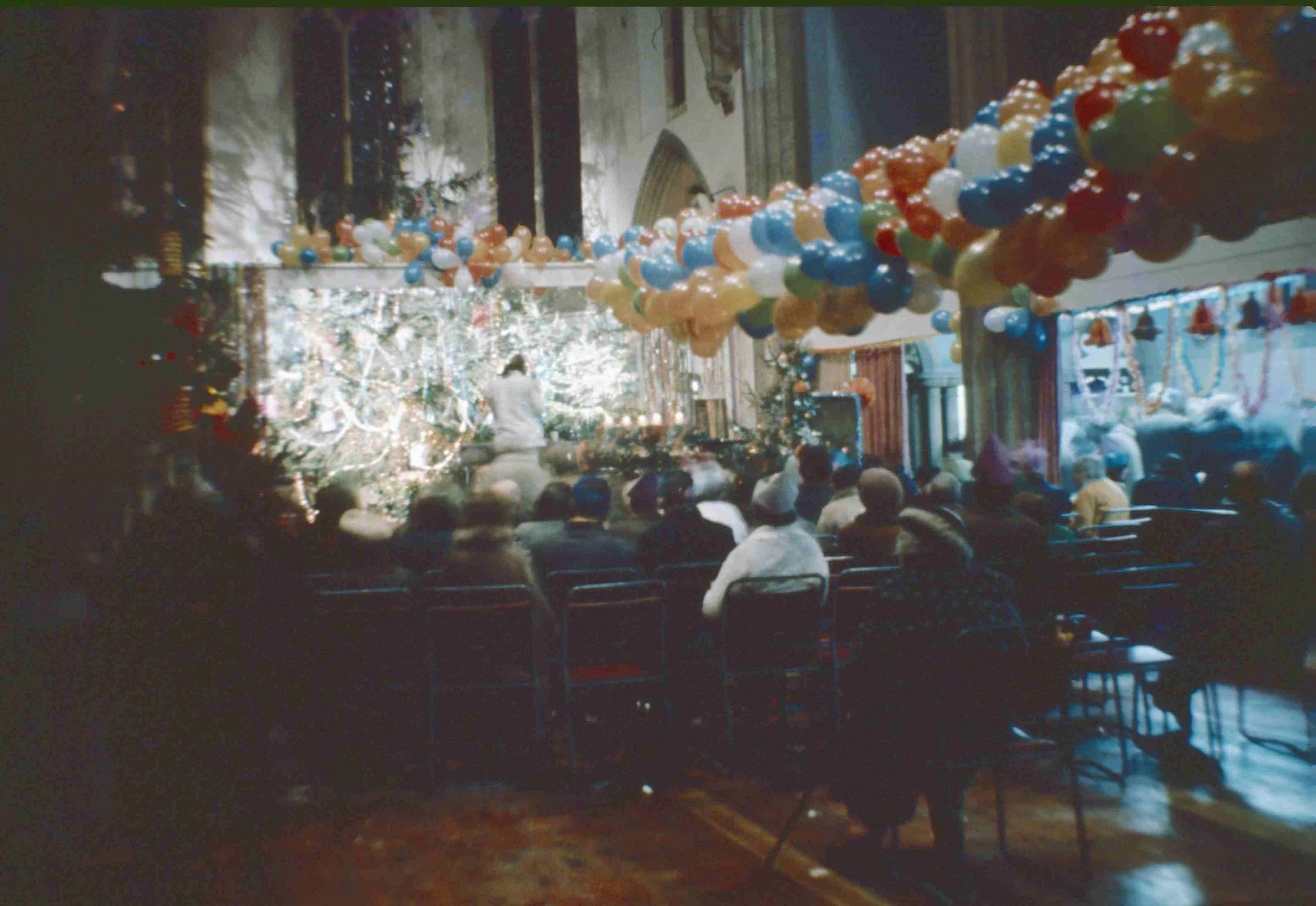 Bath Arts Workshop's Christmas Lunch at St. Mark's Church, both 1978. Courtesy of Museum of Bath