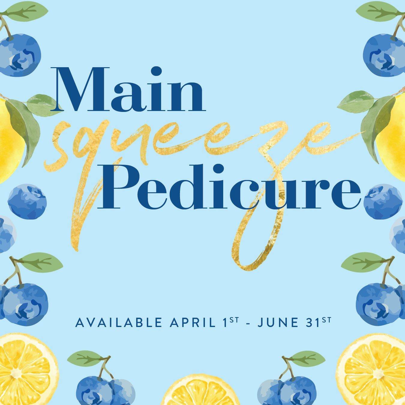 Available starting April 1st, our NEW seasonal pedi is going to be your Main Squeeze! Experience a relaxing blueberry lemon infused foot soak, scrub and mask 🫐🍋
.
.
.
Book your seasonal pedicure today before it's gone!
.
#delmontespa #skinhealth #s