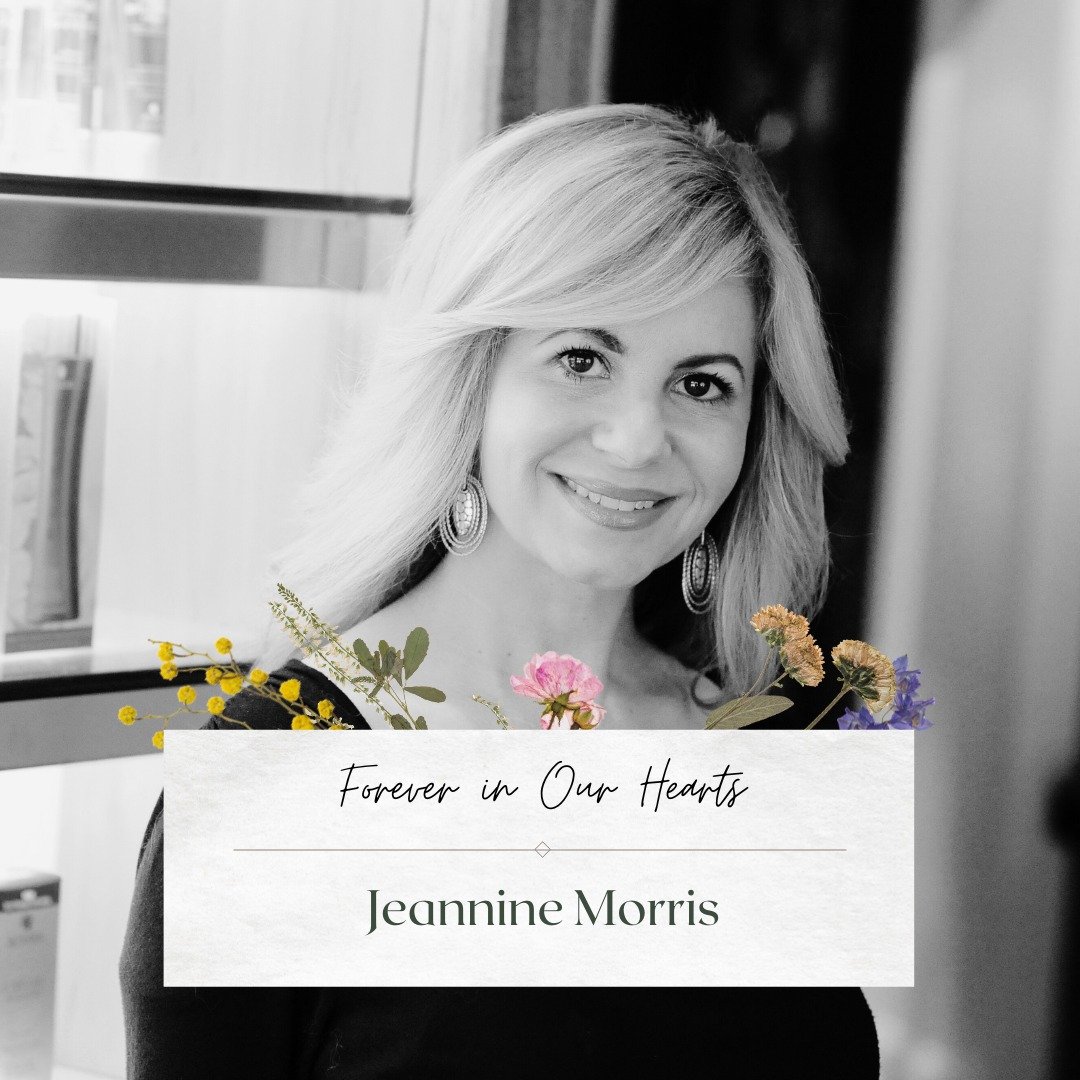 It is with profound sadness that we share the news that our Esthetician, Jeannine Morris, passed away on March 31st, 2024. 

Many of us remember Jeannine as a ray of sunshine that provided exceptional service to her clients through her kindness, and 