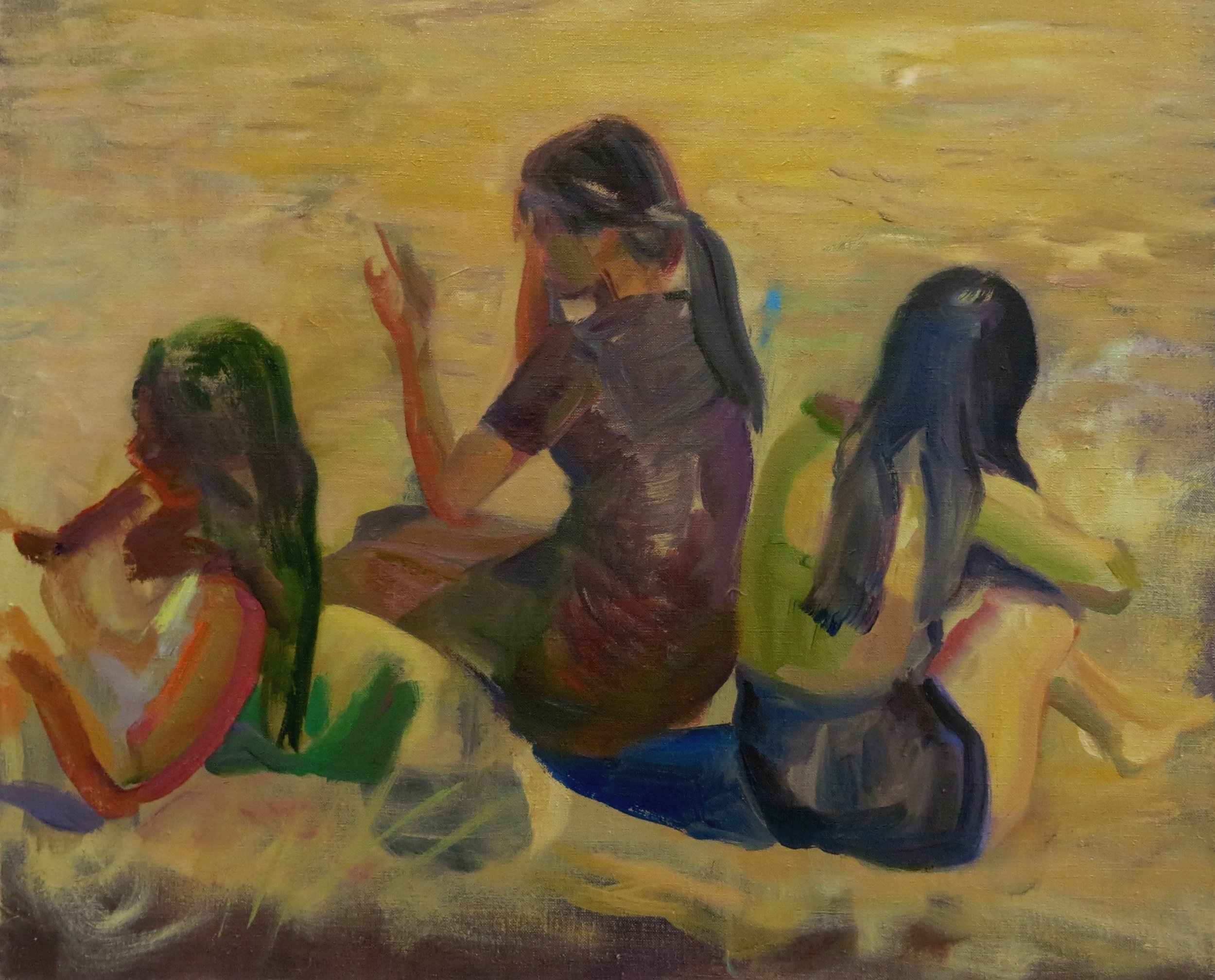Three Girls on the Beach