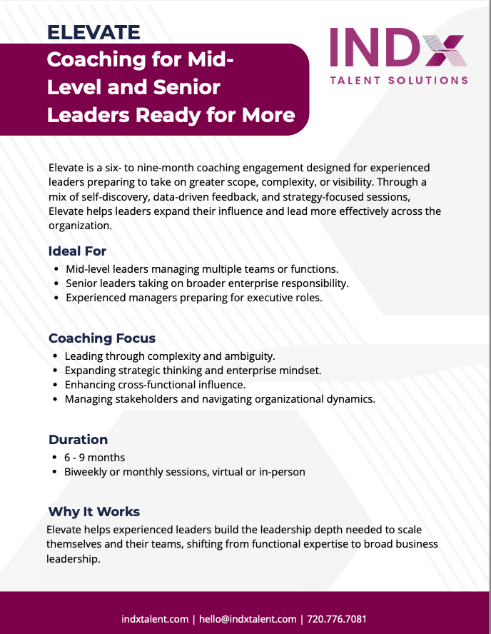 Elevate Coaching One Pager