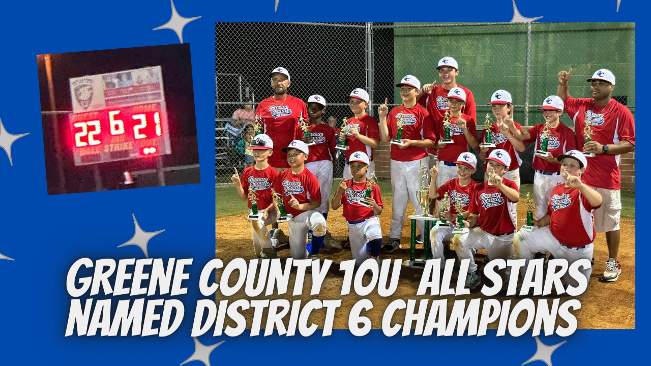 Greene County 10u All Stars named District 6 champions