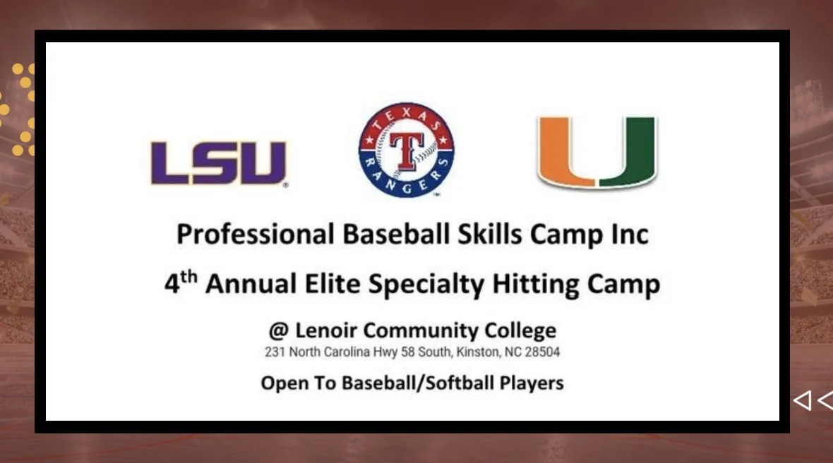 The 4th Annual Elite Specialty Hitting Camp at Lenoir Community College