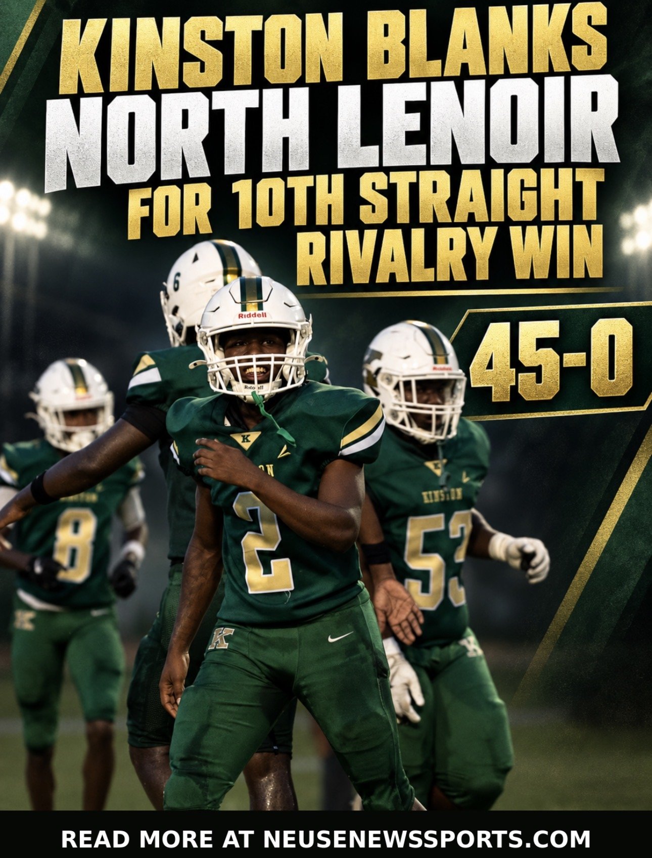 Kinston blanks North Lenoir for 10th straight rivalry win