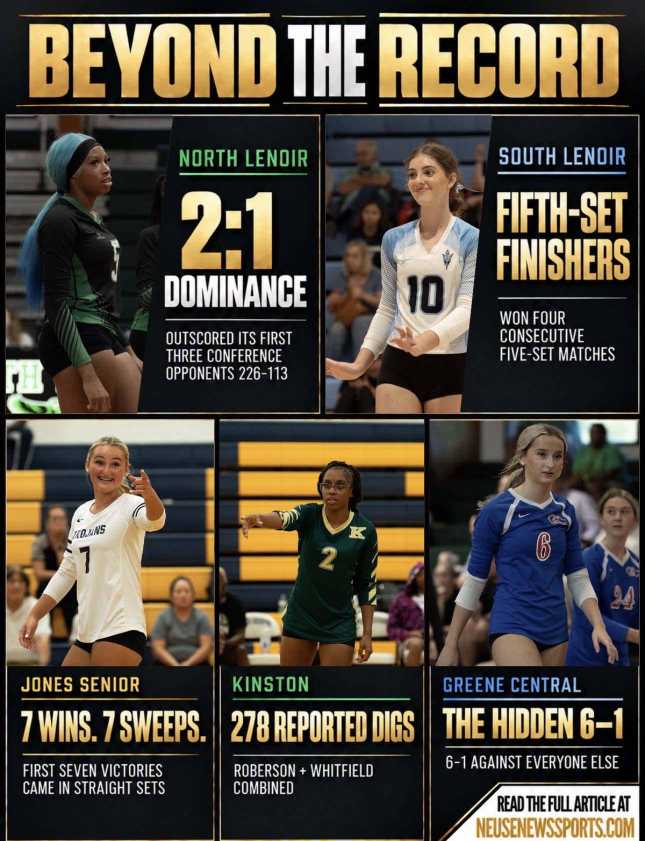 Beyond the Records: What the Numbers Reveal About Volleyball Across Lenoir, Greene and Jones Counties
