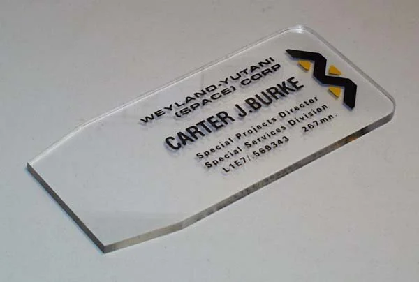 Aliens: Carter J. Burke contact card