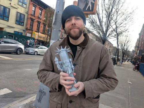 A LIBBY winner with the trophy