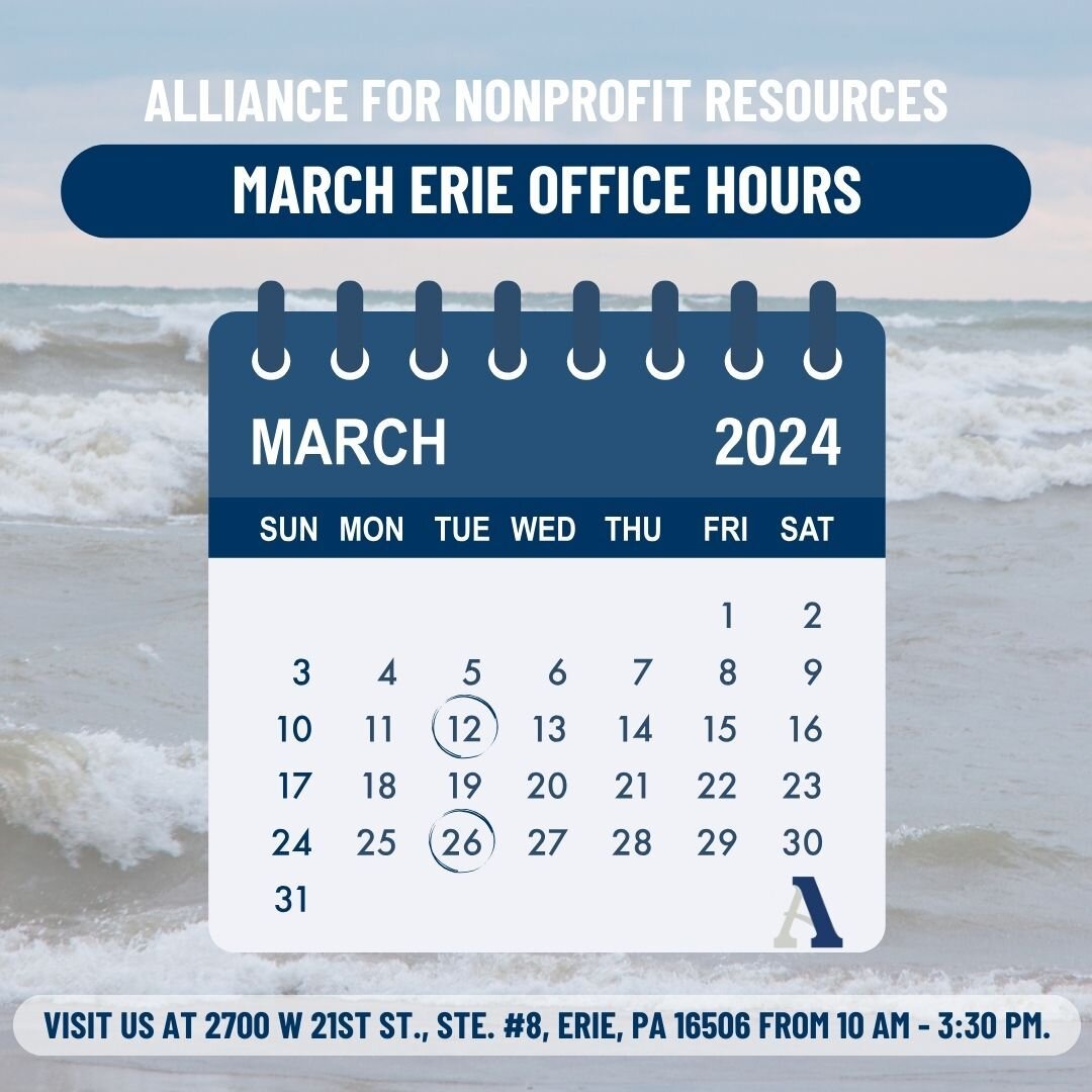 Are you seeking nonprofit assistance in the Erie area? Your search ends here! We're excited to announce that we will be delivering complimentary consultations from a Certified Nonprofit Professional (CNP) at Alliance for Nonprofit Resources&rsquo; Er