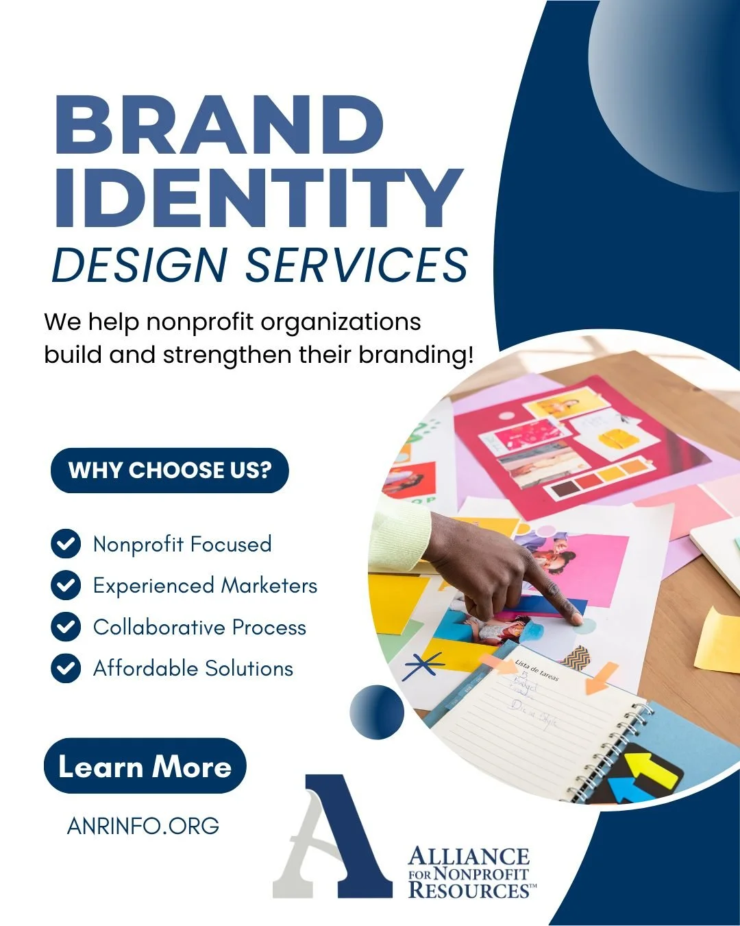 Having consistent and strong brand identity is essential for any successful nonprofit. ANR&rsquo;s Marketing and Design team is here to help! With years of experience in nonprofit marketing, our team offers tools to create branding that connects and 