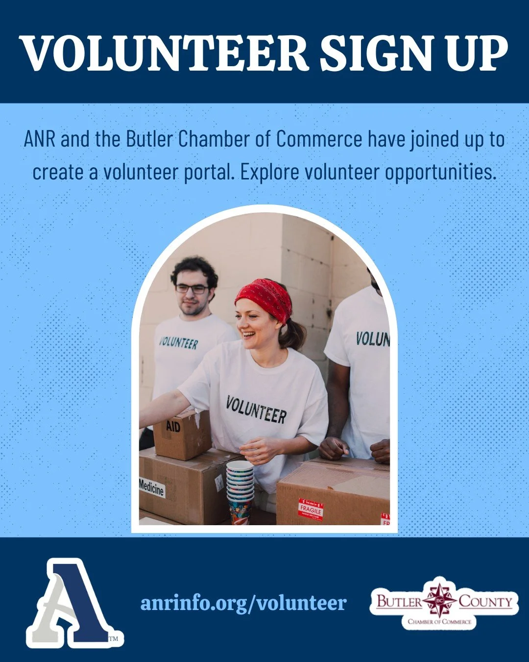 Are you looking for volunteering opportunities in your area? ANR and @lovebutlercountypa have created a volunteer portal for this reason! The portal highlights opportunities from across the community in one place, making it easy to give back!

For mo